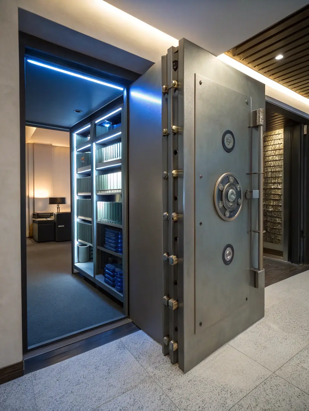 An image showing a secure digital vault with encrypted files being protected by advanced encryption algorithms, symbolizing robust data protection.