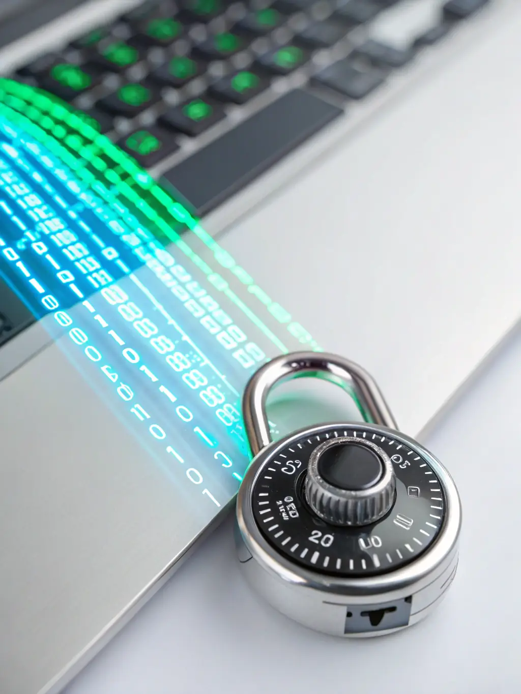 An image depicting a digital lock securing a folder, symbolizing file encryption.